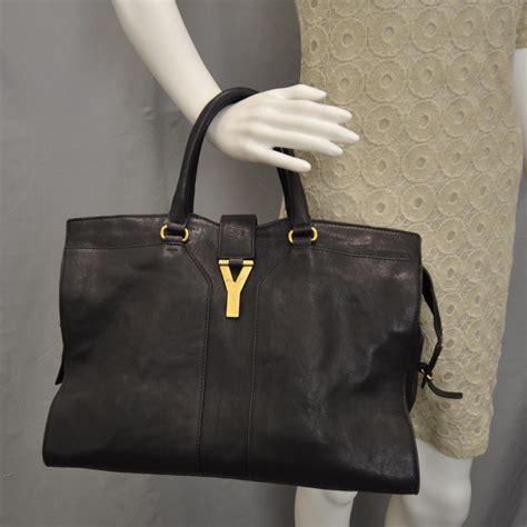 ysl chyc cabas sizes|SAINT LAURENT Leather Large Cabas Chyc Black.